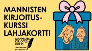 Mannisten kirjoituskurssi -lahjakortti