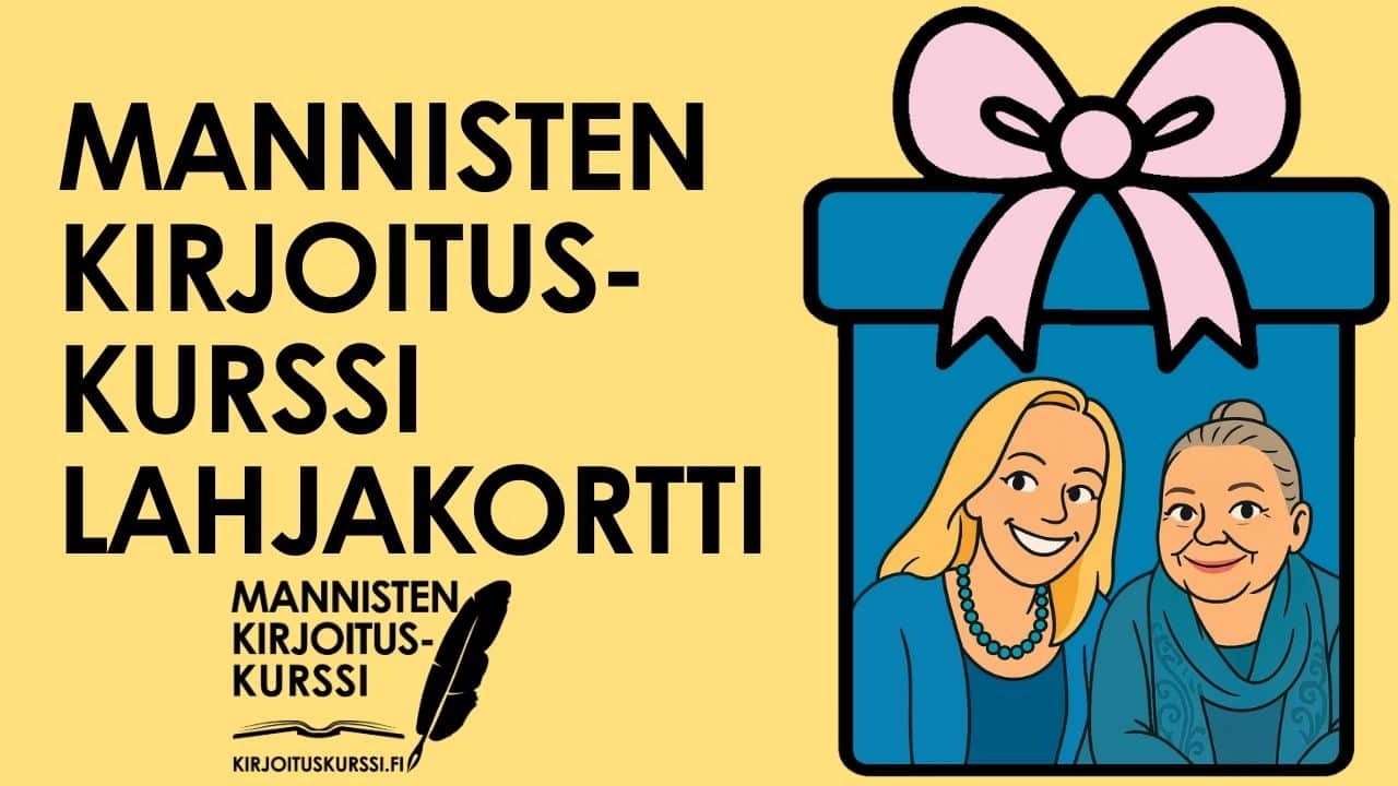 Mannisten kirjoituskurssi -lahjakortti