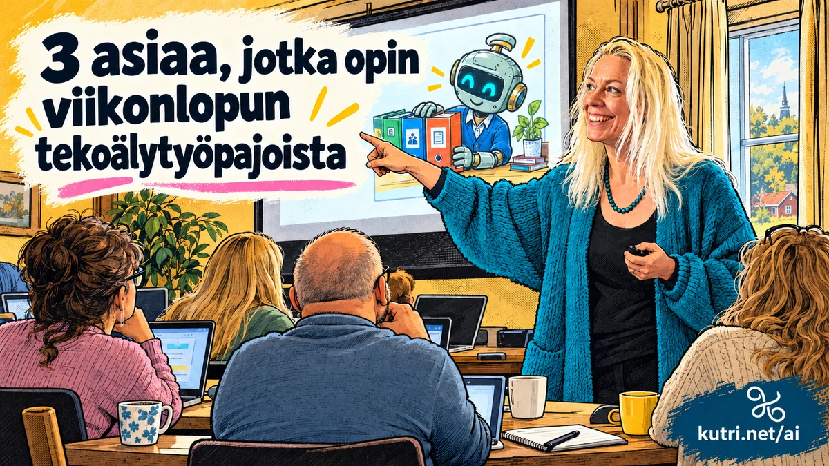 3 asiaa, jotka opin viikonlopun tekoälytyöpajoista